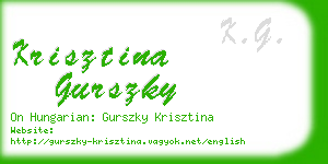 krisztina gurszky business card
